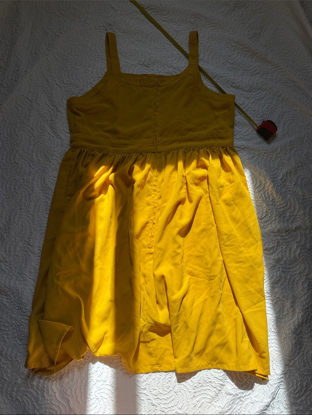 Womans' Yellow Button-Front Sundress - Picture 6 of 8